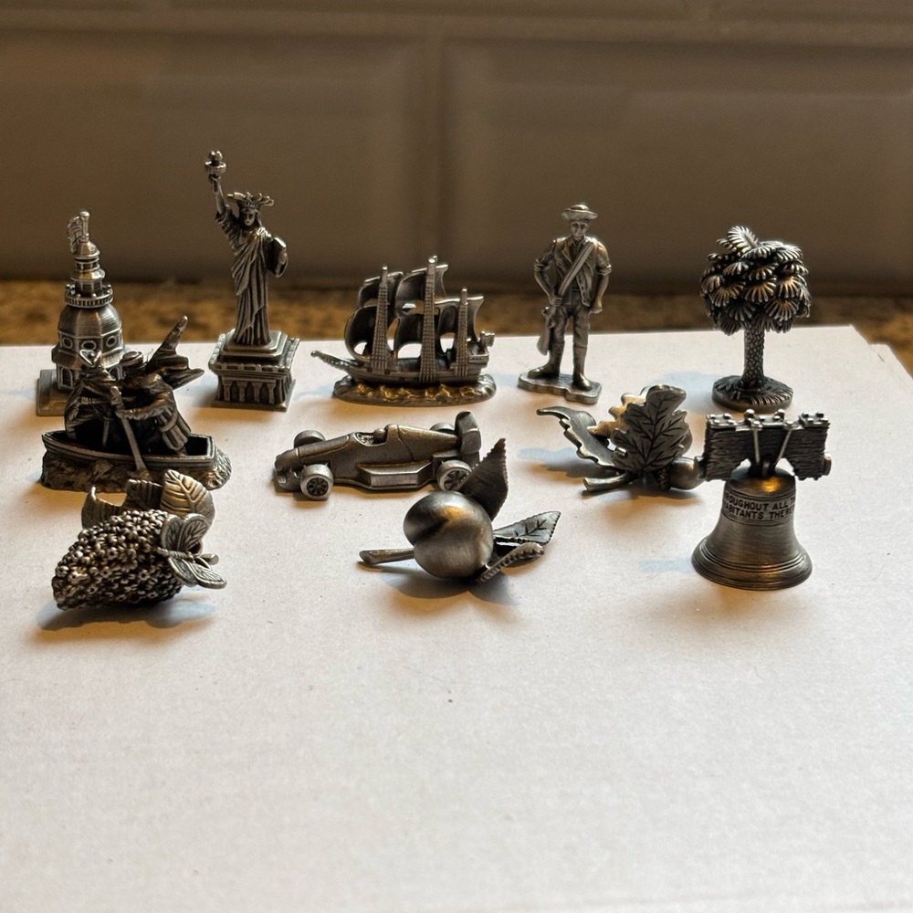 11 piece Pewter Hallmark Miniature Collectible Set